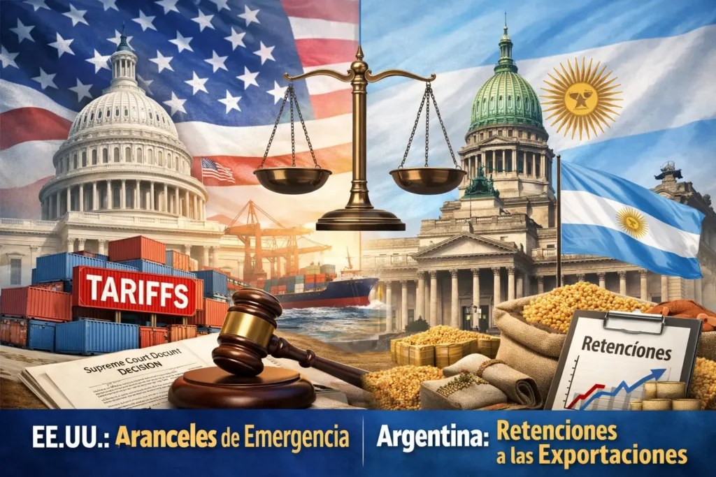 Aranceles en EE.UU. vs retenciones en Argentina y el rol del Congreso en materia tributaria.
